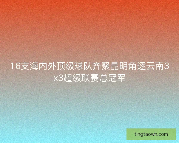 16支海内外顶级球队齐聚昆明角逐云南3x3超级联赛总冠军 16支海内外顶级球队齐聚昆明角逐云南3x3超级联赛总冠军