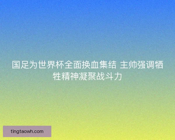 国足为世界杯全面换血集结 主帅强调牺牲精神凝聚战斗力